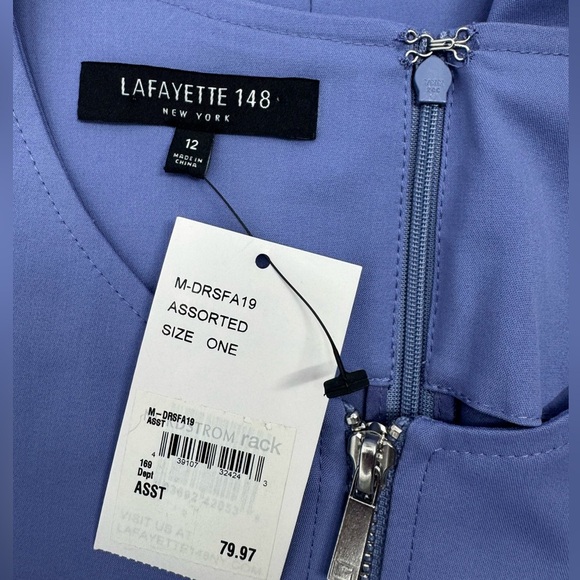 Lafayette 148 New York Audren Sleeveless Zip-Front Shift Dress Work Size 12 NWT - Picture 7 of 9